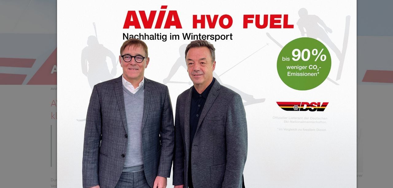 AVIA revolutioniert Skisport mit umweltfreundlichem HVO Fuel (Foto: AVIA. DSV)